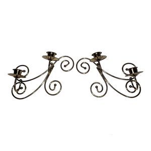 Brass Home Interior Set of Candle Holder Wall Decor